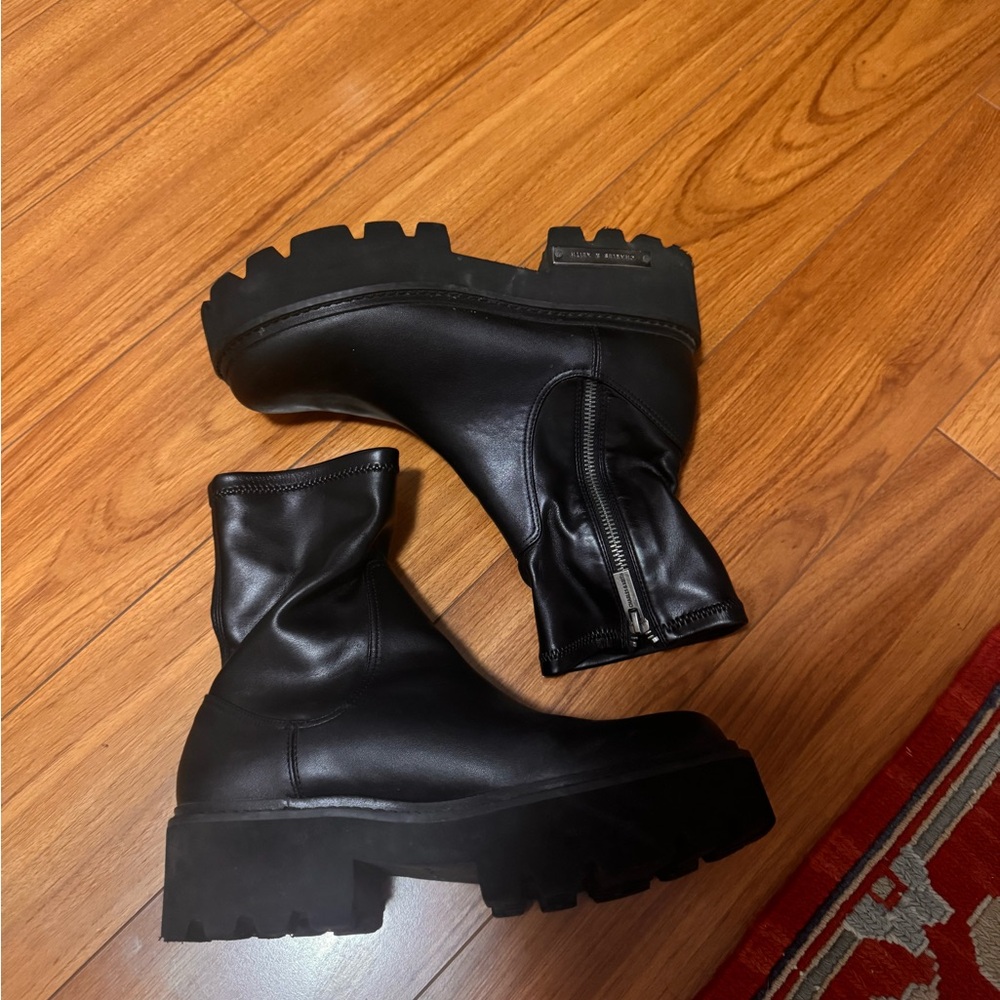 Black Chunky Platform Boots